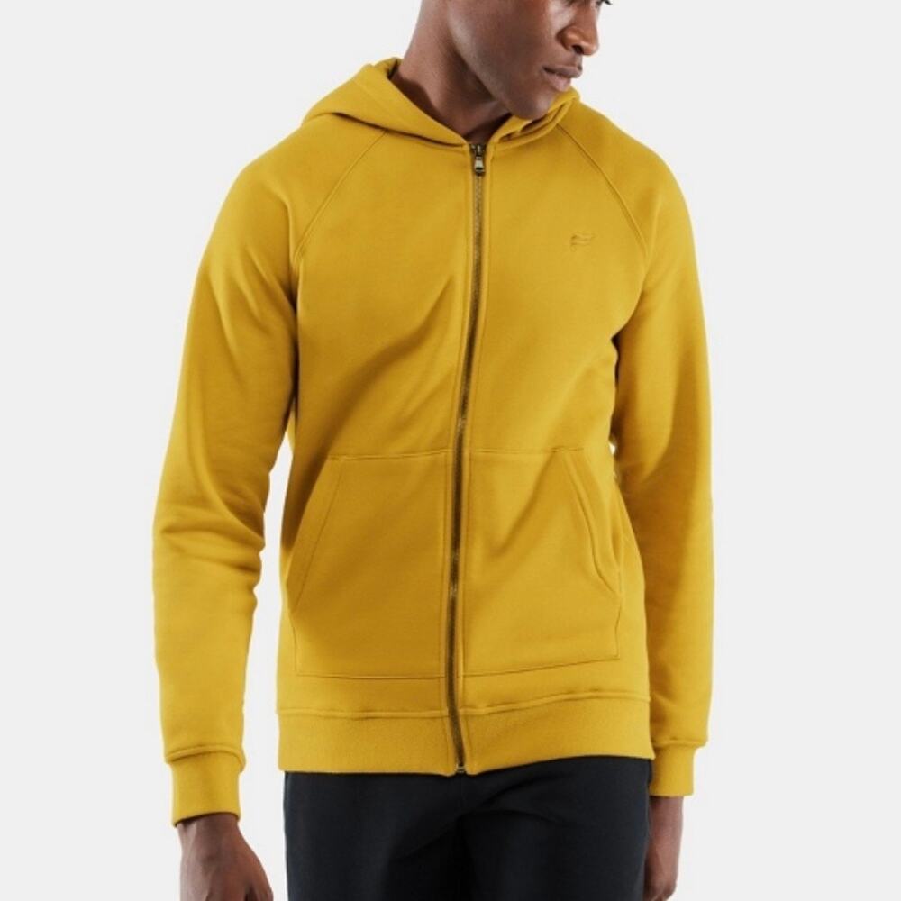 Fabletics Mustard Yellow Full Zip Hoodie Size Mens Medium